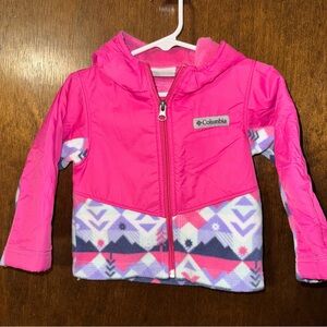 Columbia Vibrant Pink Fleece-Lined Jacket